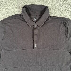Fabletics x Hart Eagle Edition Script Logo Polo Mens‎ XXL Black Stretch 2XL